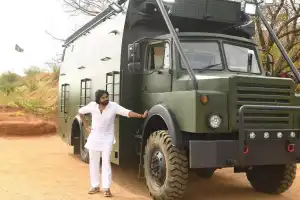 Pawan Kalyan targeted with stone during Varahi Yatra in Tenali by unidentified assailant