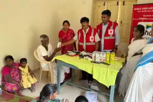 Red Cross provides mobile medical services for seniors in Lingasanipalli village