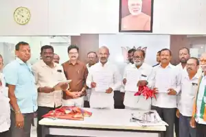 Retired Employees in Karimnagar Rally Behind Bandi Sanjay
