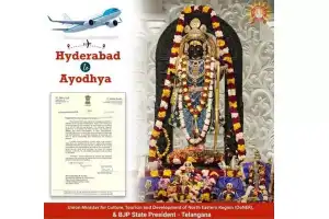 Starting tomorrow, flights from Hyderabad to Ayodhya will be available.