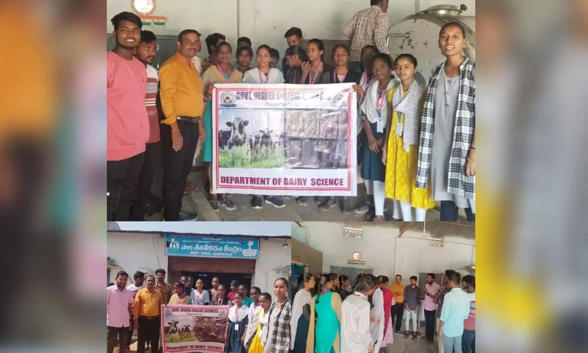 Students of Dairy Science visited a Milk Cooling Plant