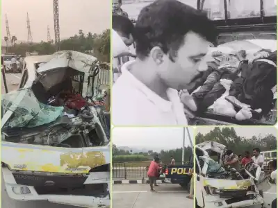 Truck collides with van in Pendurti of Visakhapatnam, leaving three dead and 10 injured