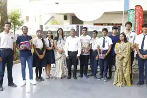 Achievers in Class X and XII honored at Pallavi Model School in Hyderabad.