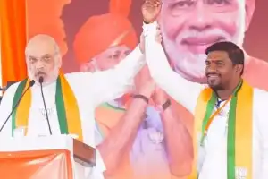 Amit Shah announces first ever hoisting of BJP flag in Nagar Kurnool