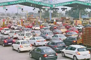 AP voters cause chaos at toll plazas on their way home.