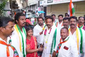 Congress MLA Candidate from Cantonment conducts door-to-door campaign in Shivaji Nagar and Kummari Guda