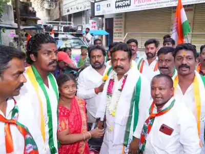 Congress MLA Candidate from Cantonment conducts door-to-door campaign in Shivaji Nagar and Kummari Guda