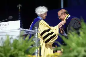 Dr. Krishna Ella Receives Highest Medal of Honor from Johns Hopkins Bloomberg School for Outstanding Contributions to Public Health
