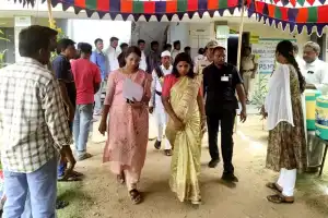 Dr. Priyanka Ala, District Election Officer and Collector, inspects MLC by-election polling centers abruptly