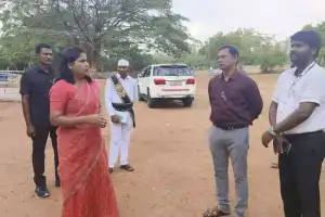 Dr. Priyanka Ala, Election Officer and Collector, inspects by-election distribution center for Legislative Council Graduates