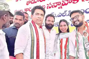Legislators interact with party members