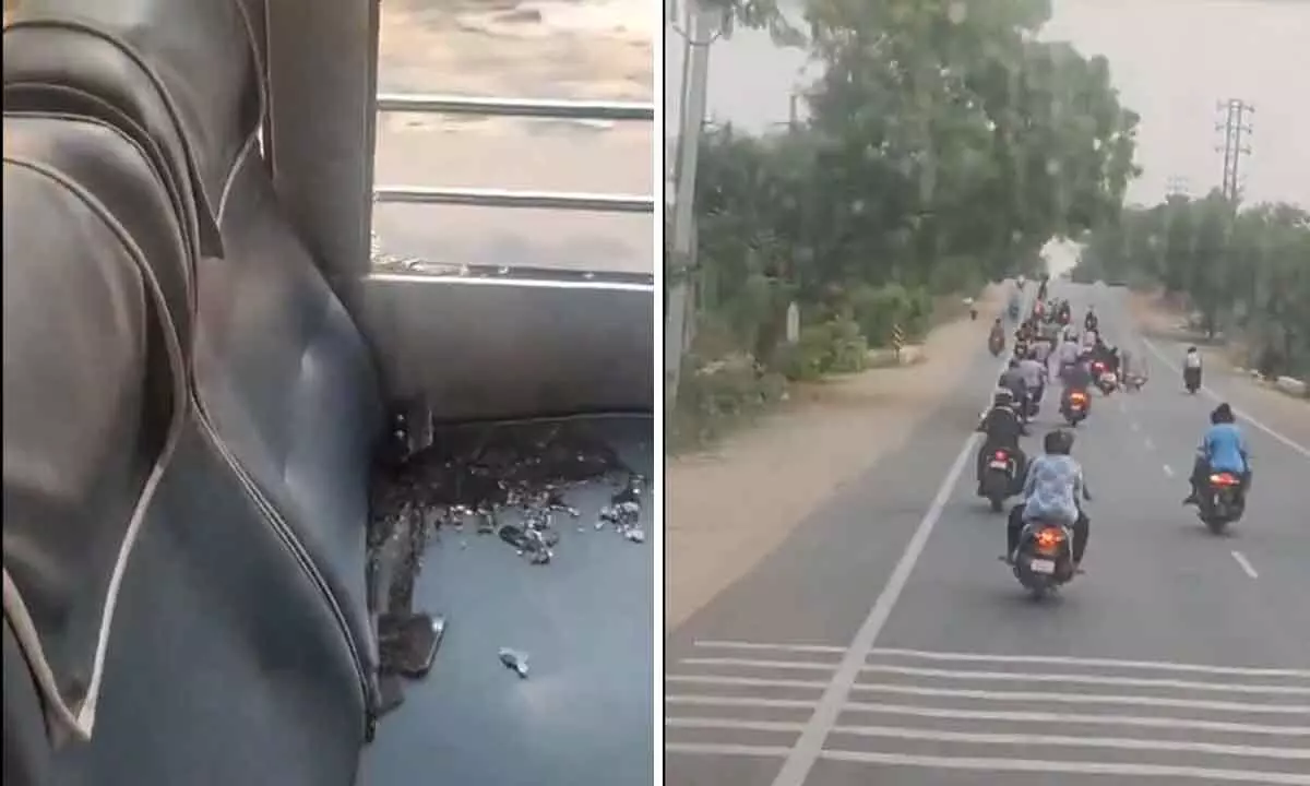 Miscreants Attack TSRTC Bus in Hyderabad Suburbs, RTC Files Complaint