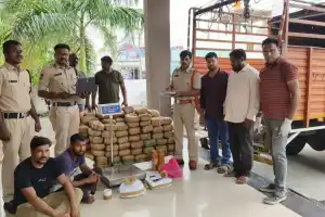 Police apprehend individuals caught smuggling prohibited marijuana at Cine Faki