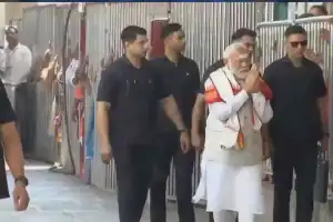 Prime Minister Modi participates in a special ritual at Vemulawada Temple
