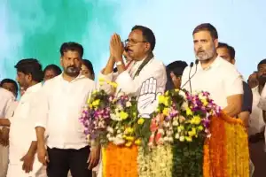 Rahul Gandhi and CM Revanth Join Jana Jatara Sabha Together