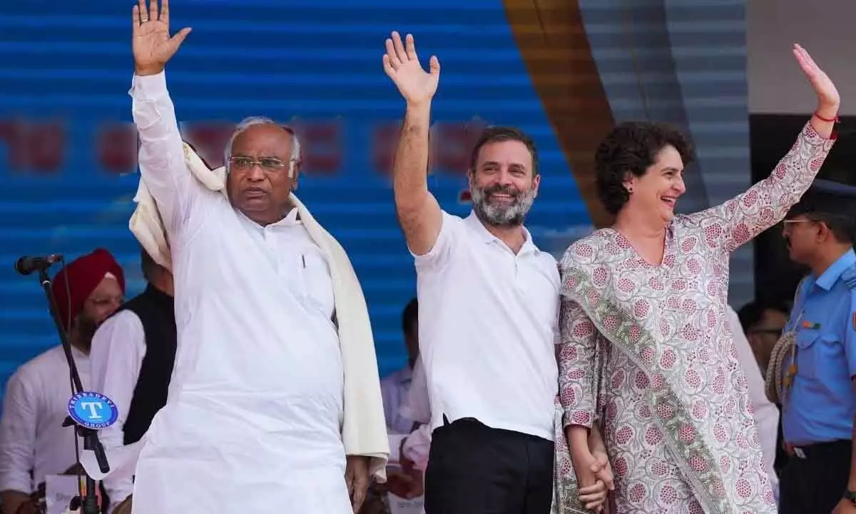 Rahul Gandhi, Mallikarjun Kharge, and Priyanka Gandhi to hold campaign rallies in Telangana on May 9, 10, 11