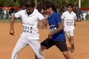 Revanth Reddy Enjoys a Game of Football at Hyderabad Central University