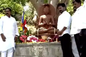 Revanth Reddy praises Buddha teachings during visit to Maha Buddha Vihar