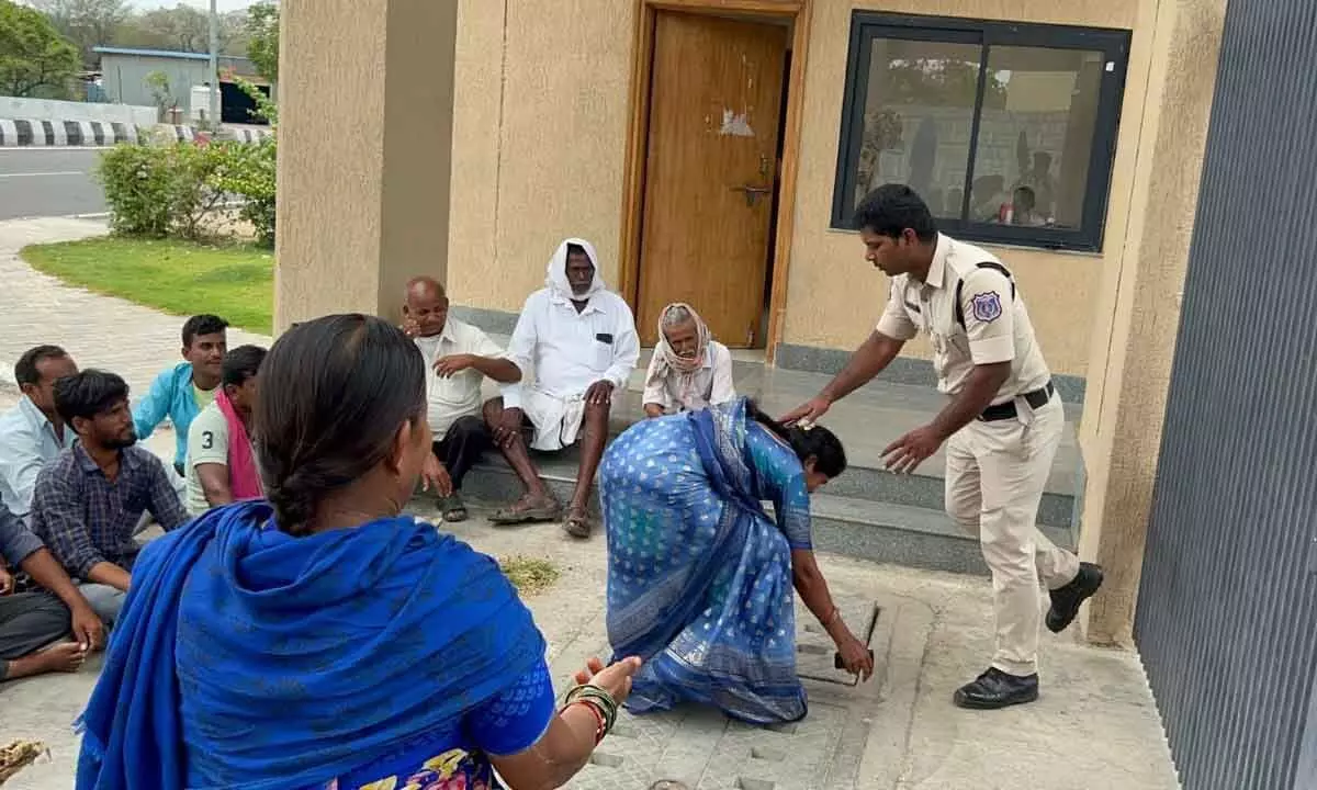 Tribal Farmers at Bhuvanagiri Collectorate Worried About Wet Paddy, Request Purchase of Crop