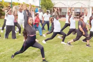 Cyberabad Commissionerate marks the 10th anniversary of International Yoga Day with celebrations