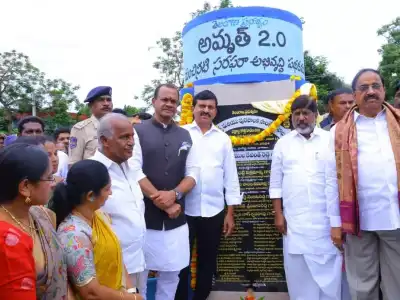 Foundation stone laid for Amrit 2.0 Fresh Water Scheme and other development projects in Bhadradri Kothagudem District Center Kothagudem Constituency