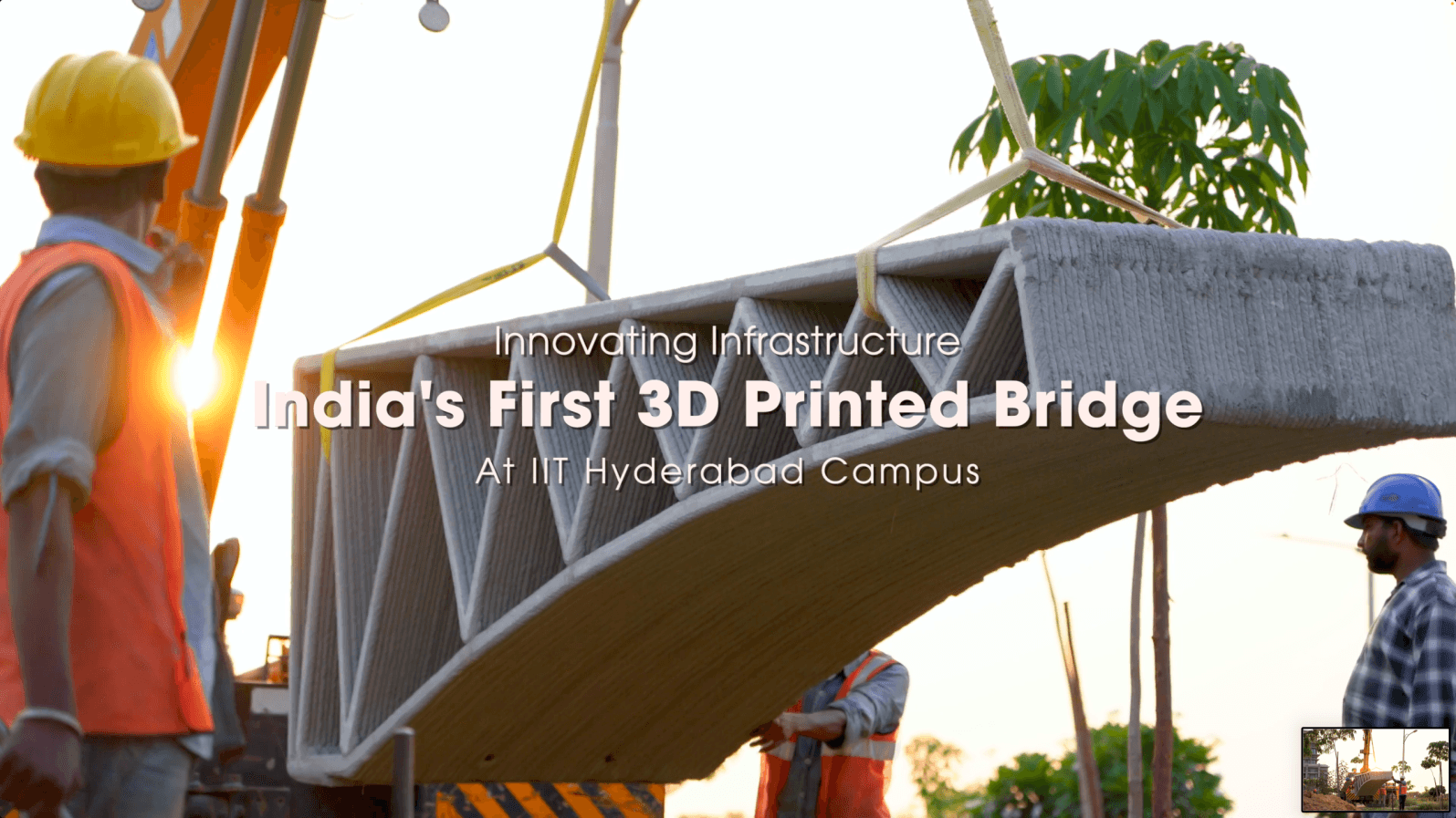 Hyderabad and Simpliforge Creations install India’s first Pedestrian Bridge using Indigenous 3D Printing Technology