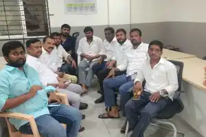 Intense drama unfolds at the residence of Pocharam Srinivas Reddy