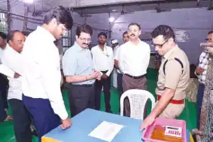 Officials in Khammam inspect counting center
