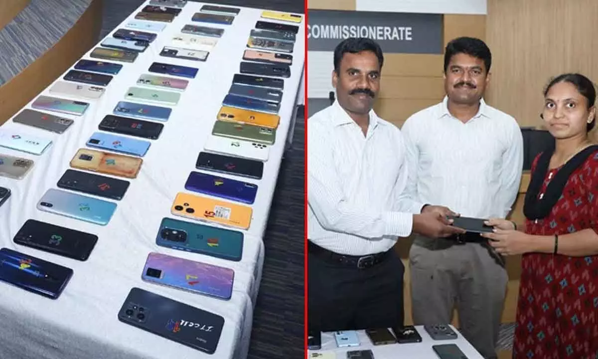 Police in Cyberabad retrieve 60 stolen mobile phones.