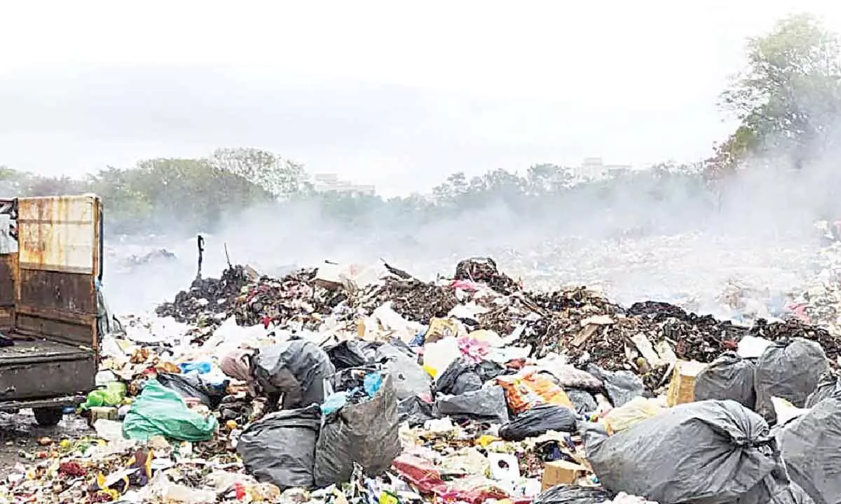 Residents of Miyapur are suffocating from ongoing garbage burning