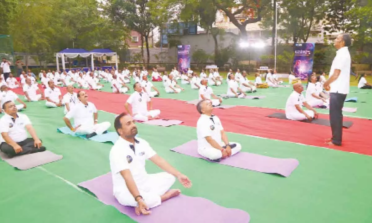 SBI observes International Yoga Day