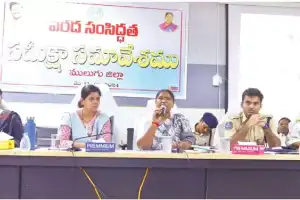 Seethakka emphasizes need for permanent flood prevention plans in Mulugu