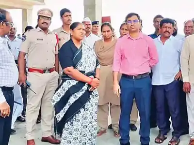 Seethakka oversees progress of medical college construction site