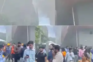 Staff at building in Jubilee Hills narrowly escape fire outbreak.