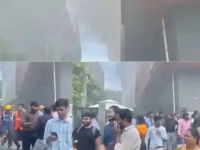 Staff at building in Jubilee Hills narrowly escape fire outbreak.