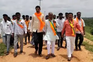 BJP Leaders Inspect Ryalampad Reservoir, Demand Completion of Pending Works