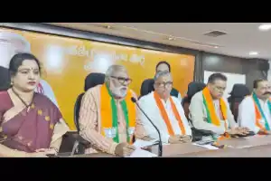 BJP protests against alleged temple land theft in RR