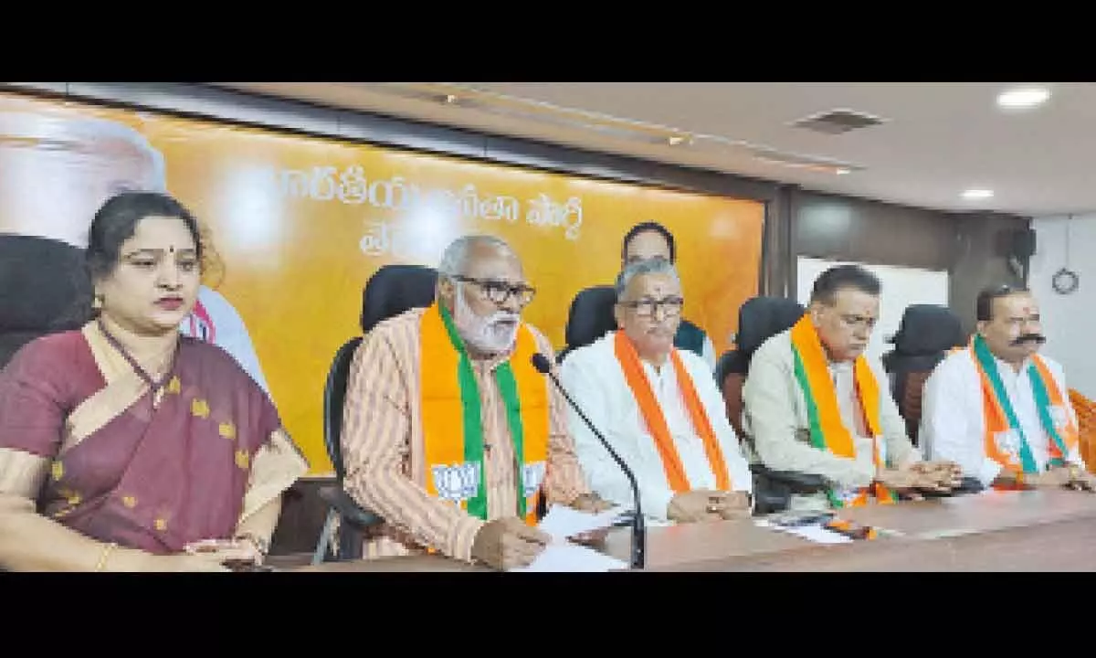 BJP protests against alleged temple land theft in RR