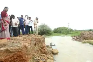 Bridge Under Construction Swept Away by Heavy Rains