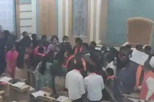BRS protests lead to tension at GHMC council meeting; Mayor condemns actions