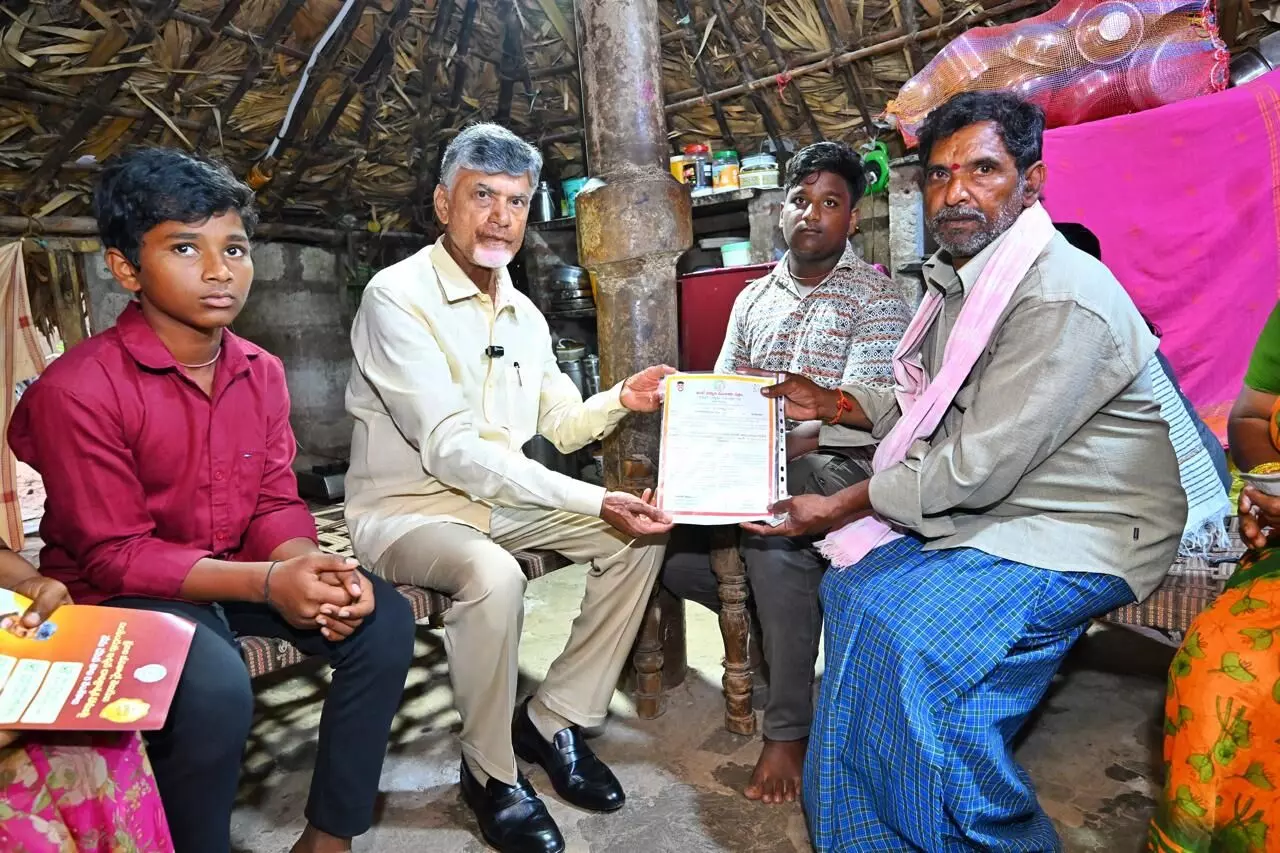 Chandrababu distributes pensions at Penumaka and threatens officials who follow Jagan’s orders with shock treatment