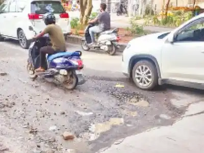 Commuters in Bachupally face nightmare due to potholed roads in Hyderabad