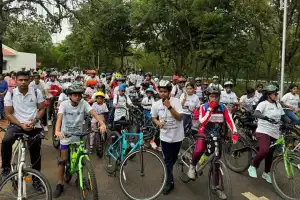 Cyclothon event in Hyderabad attracts large crowds