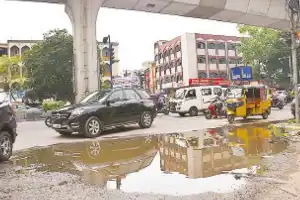 Hyderabad: Heavy Rains Devastate City Streets, Exposing Potholes and Craters