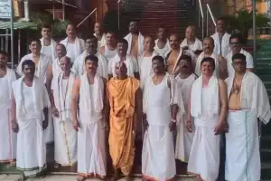 Leaders of Telangana Electricity Employees Union 1104 made a visit to Bhadrachala Sitaramchandra Swamy