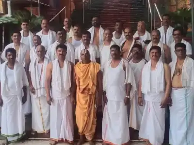 Leaders of Telangana Electricity Employees Union 1104 made a visit to Bhadrachala Sitaramchandra Swamy