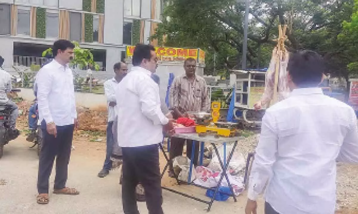 Locals in Manikonda upset over open meat sale at weekly markets