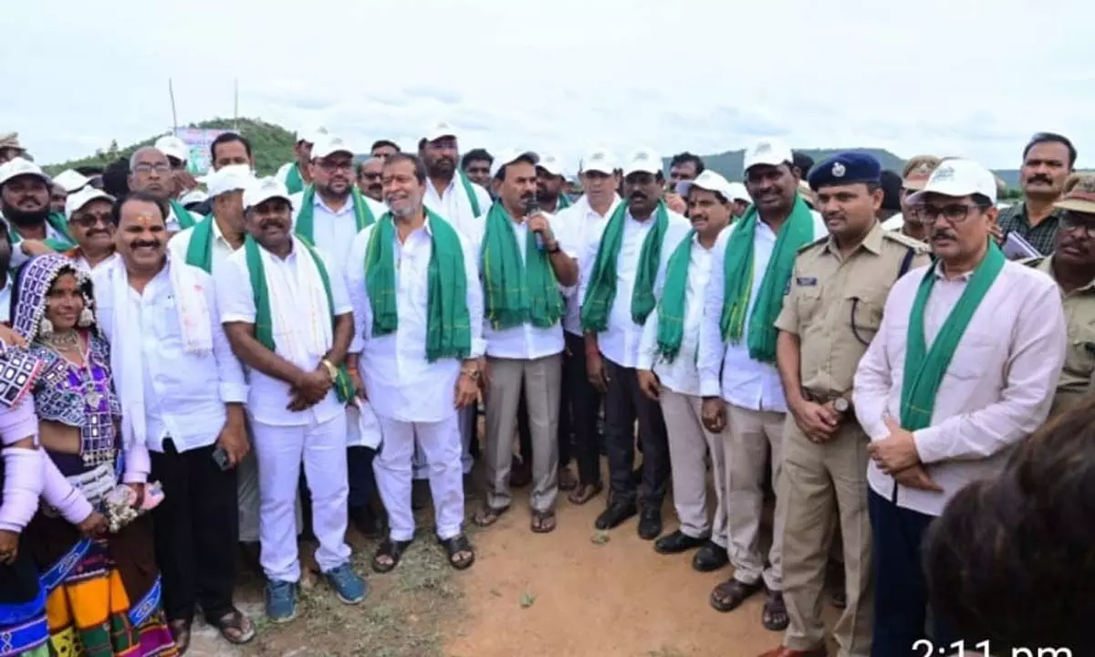 Ministers participate in tree planting in Nalla Mala forest to continue Vana Mahotsavam tradition.