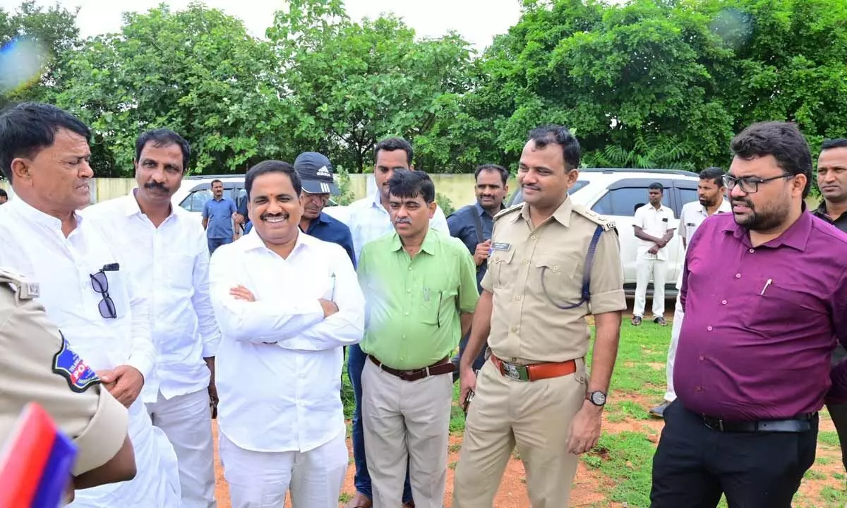 MLA, District Collector, and SP Assess Preparations for Chief Minister’s Visit