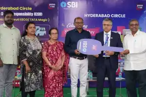 NGOs receive vehicles and rooftop solar system donation from SBI